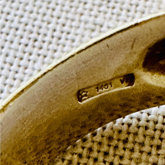 🔥 Modernist Vintage Champagne CZ Sterling Ring - Picture 10 of 17